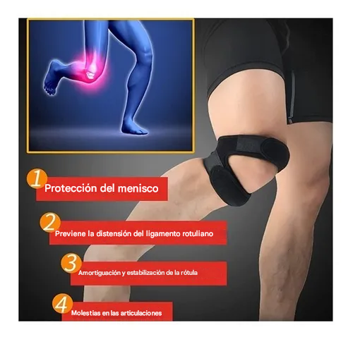 x2 Menisquera Doble Negra / Soporte de Rodilla