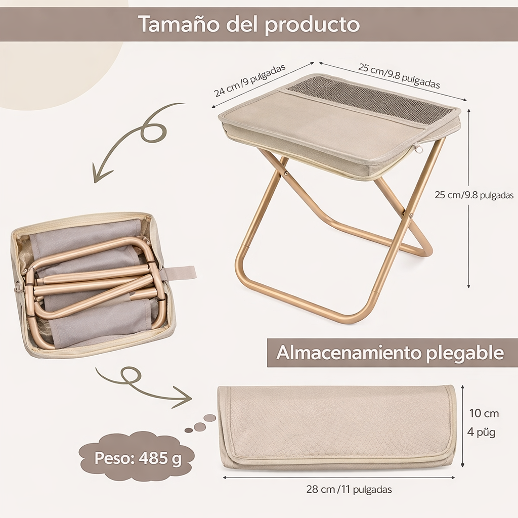 silla plegable / Tu Asiento Portátil Para Cualquier Lugar
