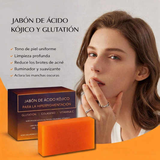 Tu piel merece verse más uniforme, luminosa y saludable / Jabón Antimanchas con Ácido Kójico