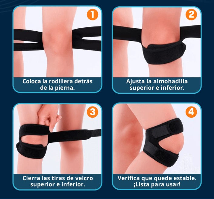 x2 Menisquera Doble Negra / Soporte de Rodilla
