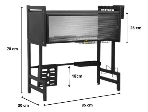Escurridor y Organizador de platos de Acero con Tapa®