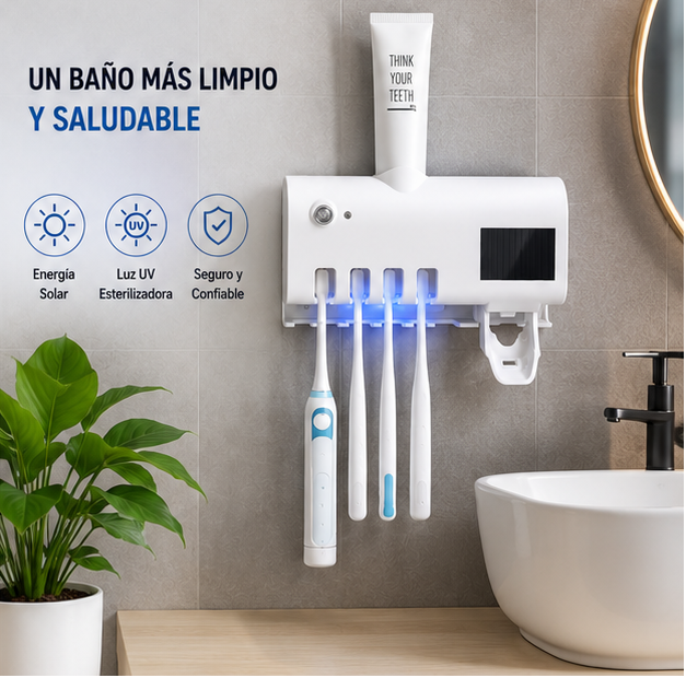 Soporte UV para Cepillos de Dientes | Mantén tu Baño Más Limpio y Organizado en Minutos