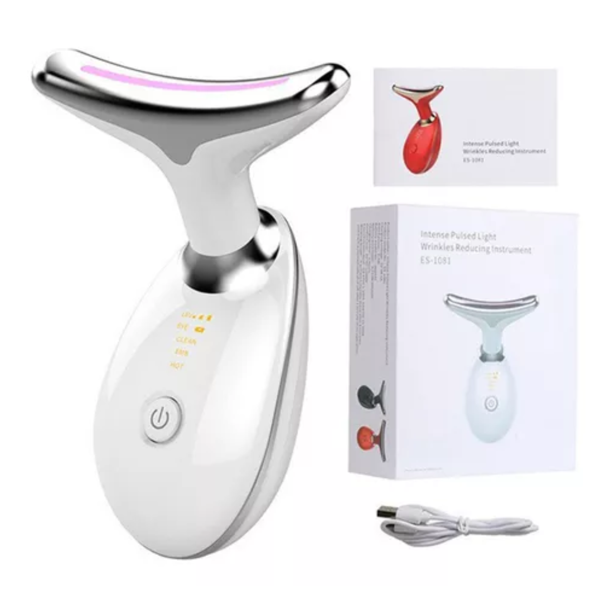 Masajeador Lifting Facial y de Cuello 3 en 1: ¡Dile Adiós a la Papada y Reafirma tu Contorno Facial!