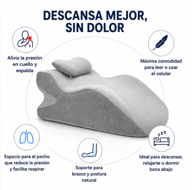 💛 Descansa Sin Dolor y Encuentra la Posición Perfecta | Almohada Ergonómica Multifuncional