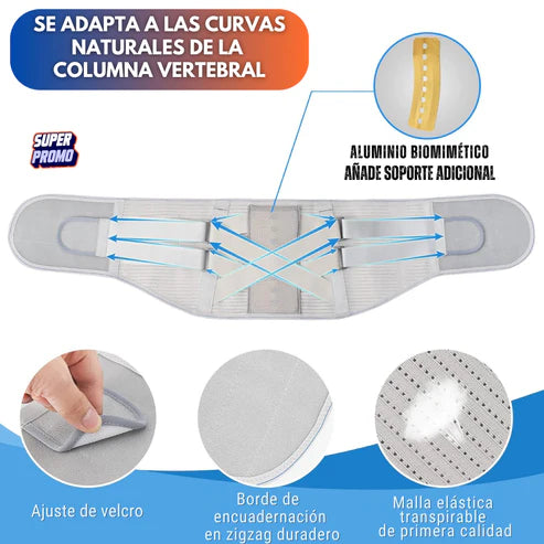 Faja Lumbar MaxSoporte – Alivio constante para tu espalda baja | Sujeción sólida sin sacrificar comodidad
