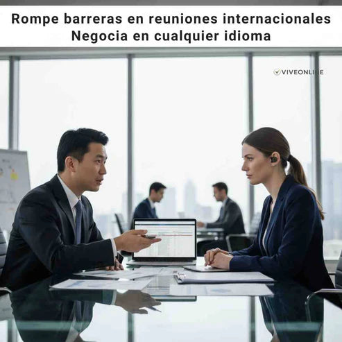 Audífonos INALAMBRICOS IA TRADUCCIÓN Habla 150 idiomas en segundos — sin Wi-Fi, sin aplicaciones complicadas, sin estrés.