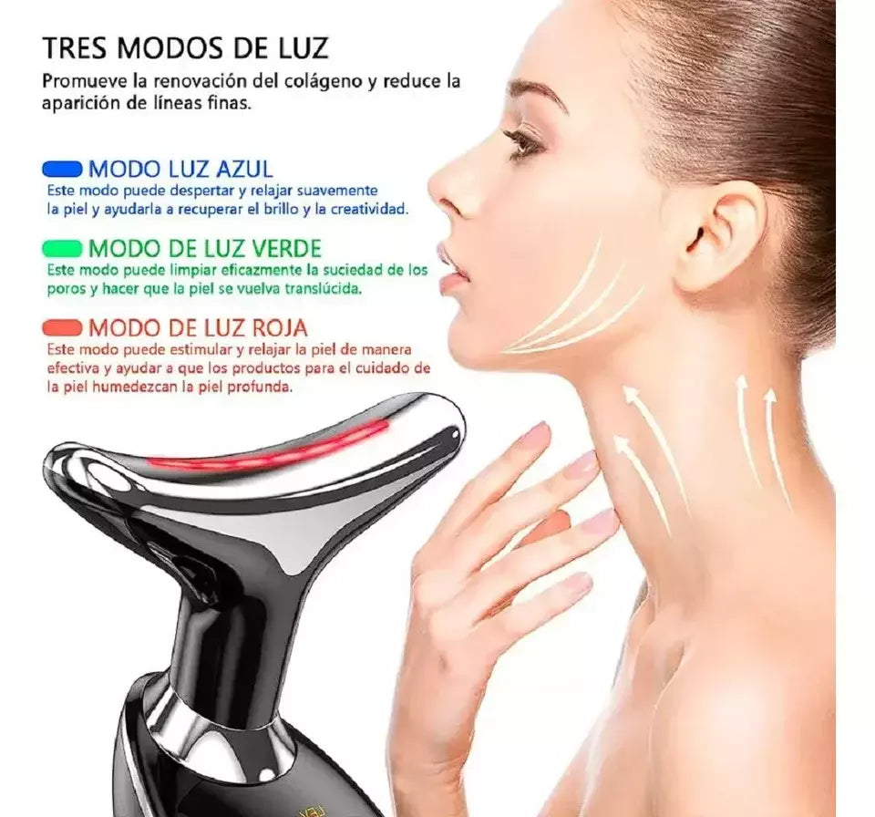 Masajeador Lifting Facial y de Cuello 3 en 1: ¡Dile Adiós a la Papada y Reafirma tu Contorno Facial!