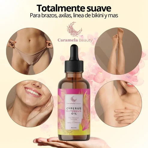 Reduce progresivamente el vello desde casa, sin dolor ni irritación / Aceite de Cyperus Rotundus