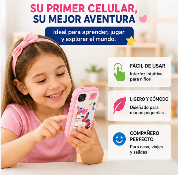 Celular Cámara Doble Kids | Diversión Segura y Aprendizaje Desde el Primer Uso