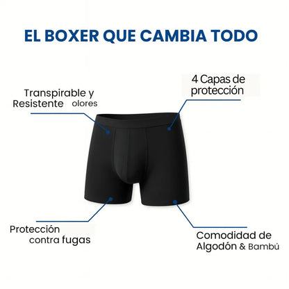 BOXER REUTILIZABLE ABSORBENTES PARA LA INCONTINENCIA / Tecnología innovadora y a prueba de fugas