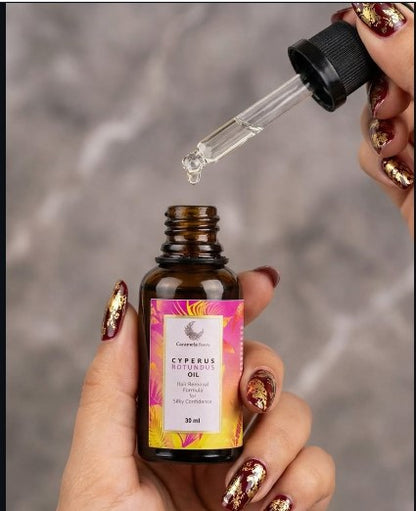 Reduce progresivamente el vello desde casa, sin dolor ni irritación / Aceite de Cyperus Rotundus