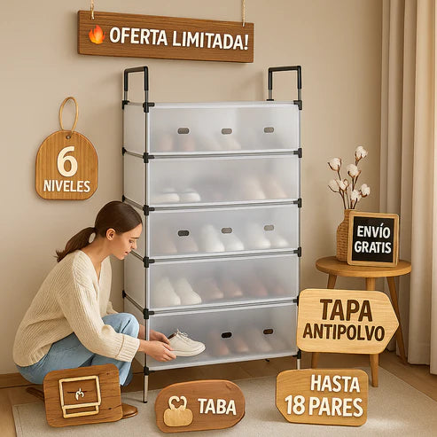 Zapatero con Tapa 6 Niveles