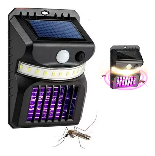 Lámpara Solar LED Mata Mosquitos UV para Exteriores