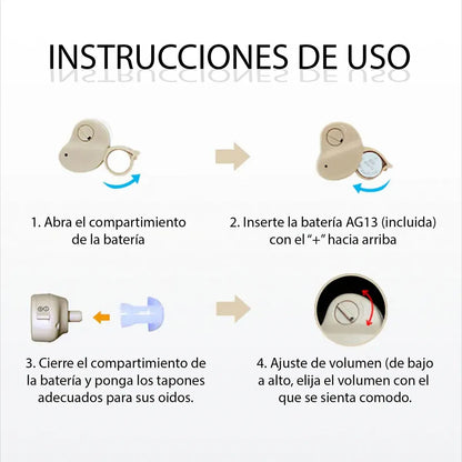 Audífono Amplificador Intraauricular de Alta Calidad