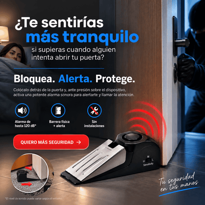 🔐 Alarma Tope de Puerta 2 en 1 | Bloquea y Alerta al Instante