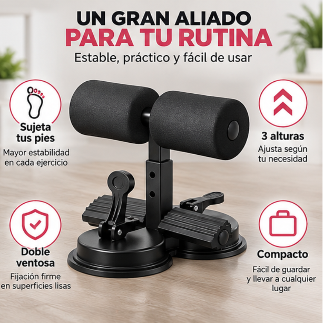 Soporte para Abdominales con Doble Ventosa | 3 Alturas Ajustables