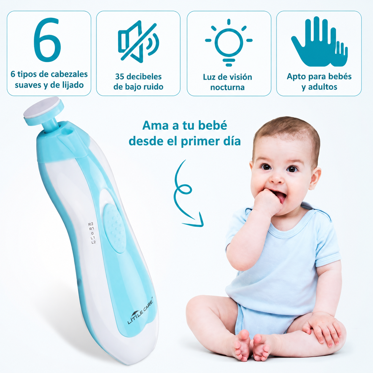 La forma más segura y delicada de cuidar las uñitas de tu bebé / Lima Corta Uñas Bebe Eléctrico