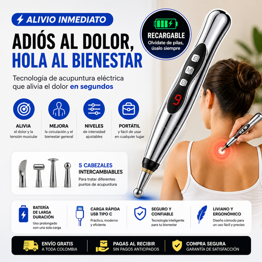 Alivia el dolor en segundos sin medicamentos / Lápiz Acupuntura Recargable