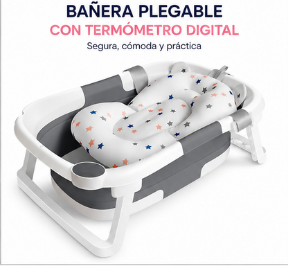 Bañera Plegable para Bebé – Seguridad y Comodidad Máxima – Disfruta de un baño tranquilo cada día
