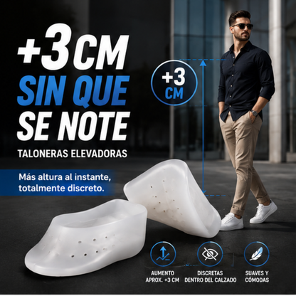 Taloneras Elevadoras +3 cm | Más Altura de Forma Discreta
