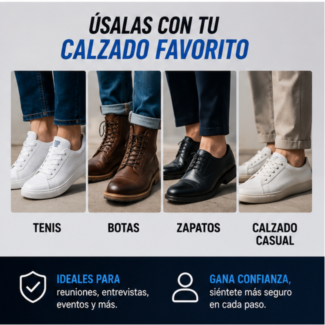 Taloneras Elevadoras +3 cm | Más Altura de Forma Discreta