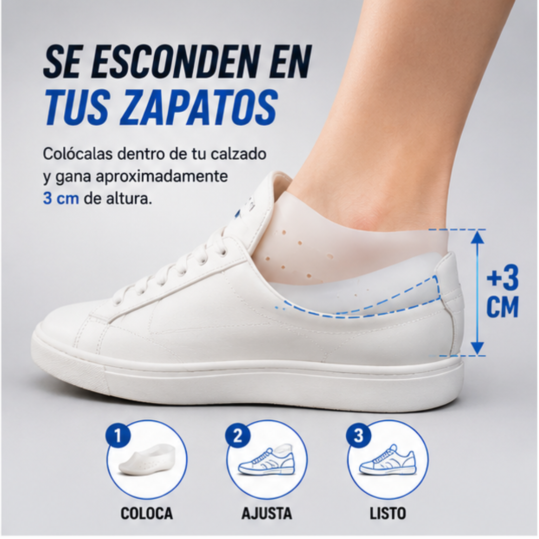 Taloneras Elevadoras +3 cm | Más Altura de Forma Discreta
