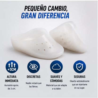 Taloneras Elevadoras +3 cm | Más Altura de Forma Discreta