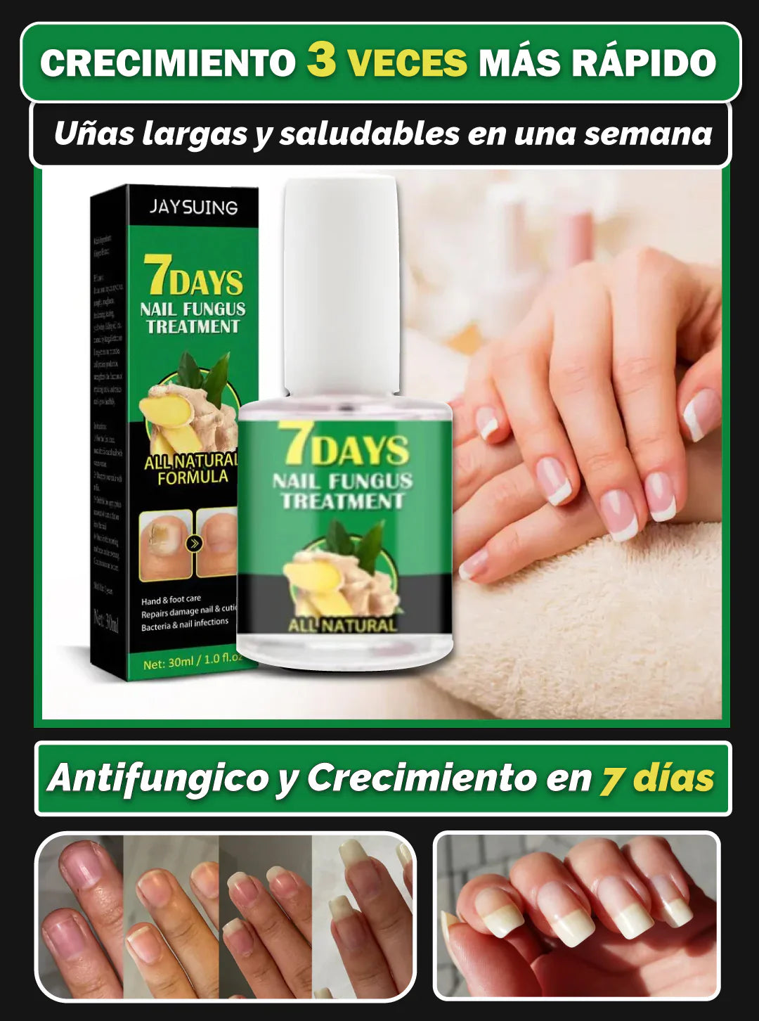¡PAGA 2 LLEVA 3! solución reparadora extrafuerte para uñas